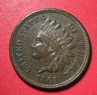 1869 US Indian Head Cent! AU Details! Semi Key Date! Old US Coin!