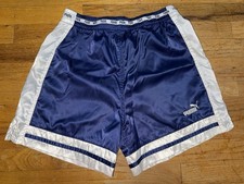 Puma Nylon Shorts 80 S Vintage SMALL Running Sprinter Shiny Satin Retro VTG