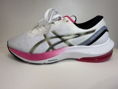 Asics Womens Size 7 Gel-Pulse 13 Running Shoes White Pink 1012B035 Mesh Lace Tie