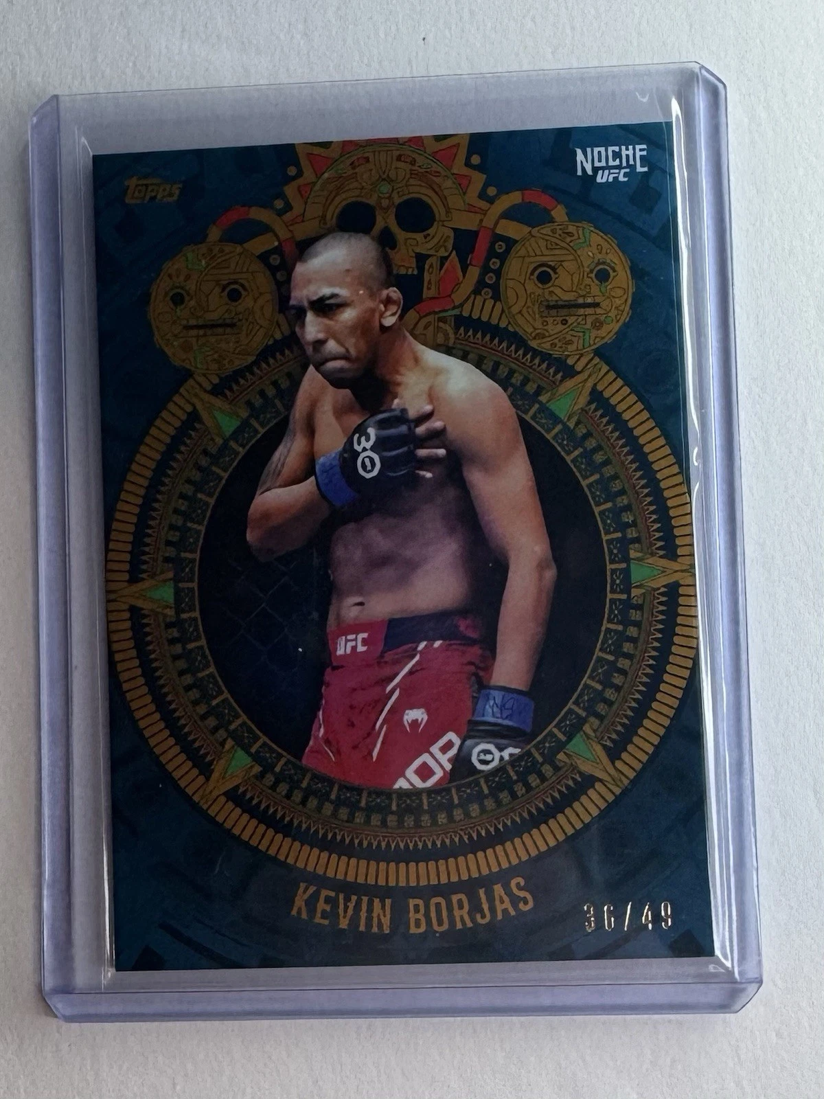 2024 Topps UFC Noche Kevin Borjas Blue Parallel #14 /49