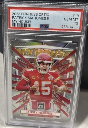 2023 Donruss Optic Patrick Mahomes My House! Silver PSA 10 GEM MT