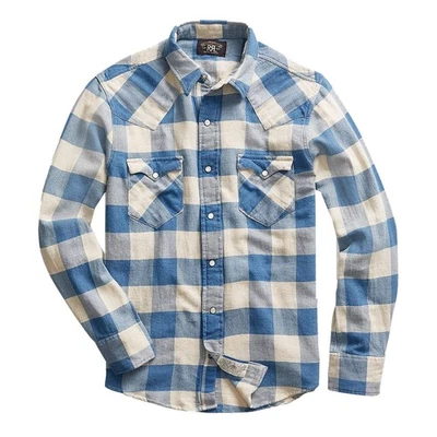 RRL by Ralph Lauren Buffalo L/S Workshirt Indigo / Cream