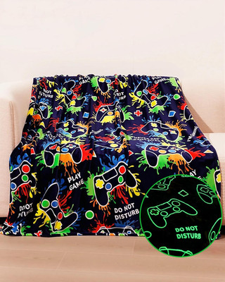 Gaming Gifts for Gamer Glow in the Dark Blanket: Cool Birthday Glowing Presents