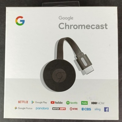 Google Chromecast 2nd Generation Streaming Media Player w/ Box NC2-6A5 Black