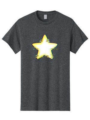 Glowing-Star Mens Graphic Tee, 100% Cotton, Casual Summer Wear