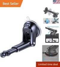 Extendable Arm Car Suction Cup Mount for Smartphones - Adjustable Viewing Height
