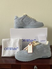 Off- White Men s Sky Blue Suede Sneakers Shoe...