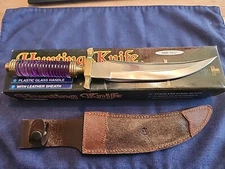 Hunting Knife & Sheath Stainless Steel Fixed Blade