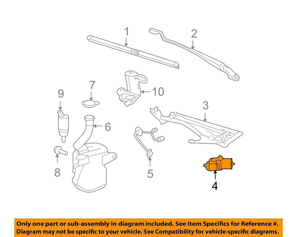 Used Windshield Wiper Motor fits: 2006 Buick Lucerne Grade A - Image 3 of 4