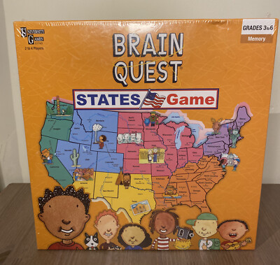 EUC University Games ''Brain Quest'' States Memory Board Game for Grades 3 to 6