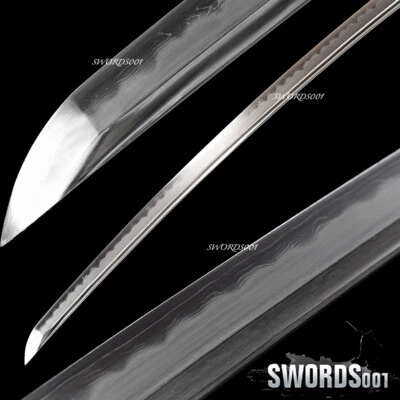 SJ SHI JIAN Hand Polished Japanese Samurai Katana Sword Honsanmai Clay Tempered Bare Blade