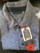 PERRY ELLIS SLUB POLO SHORT SLEEVE COLLARED SIZE Medium SHIRT NEW WITH TAGS