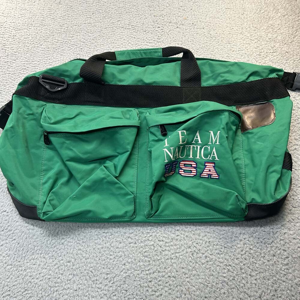 VTG Nautica Team USA Olympics Duffle Bag Green Extra Large Version Rare