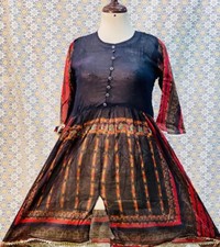 ETHNIC PAKISTANI INDIAN LAWN DIGITAL PRINT DESIGNER NEW KURTI/TUNIC S