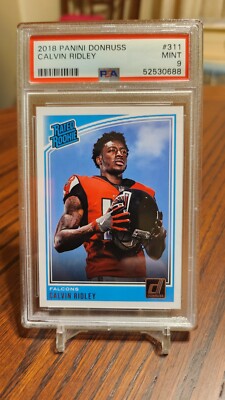 Calvin Ridley Rookie 2018 Panini Donruss Rated Rookie Calvin Ridley #311 PSA 9 MINT Rookie🔥📈 ...