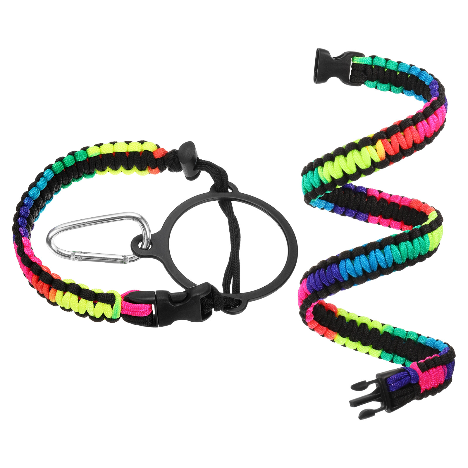 Paracord Handle, Water Bottle Handle Strap, Rainbow