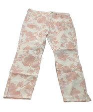 7 For All Mankind Jen 7 Women  s Cropped Skinny Jeans   Size 10 Floral Print