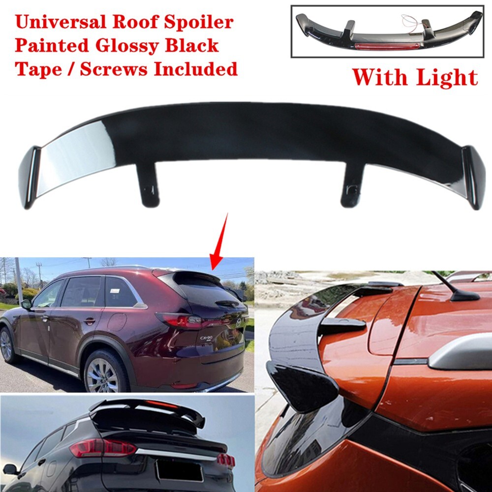 Universal Black Fit For Mazda CX-90 23-24 Rear Roof Spoiler Wing