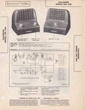 1949 CHALLENGER 20R SYSTEM SERVICE MANUAL SCHEMATIC PHOTOFACT