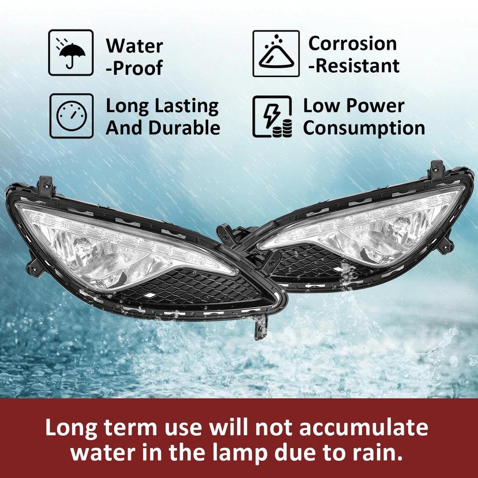 Conjunto de luces antiniebla parachoques lente transparente diestro + diestro para 13-17 GENESIS COUPE Foto 4 de 4