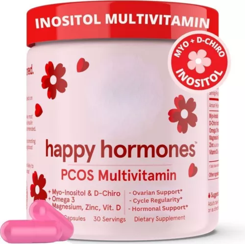 Happy hormon PCOS Multivitamin, Hormone Balance for Women-Cycle Support - Picture 1 of 6