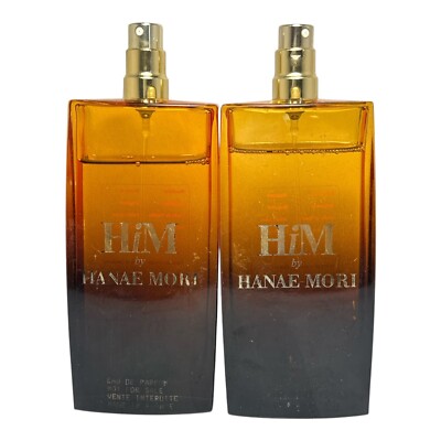 HiM By Hanae Mori Eau De Parfum/ Eau De Toilette 100ml/3.4fl.oz. LOT OF 2