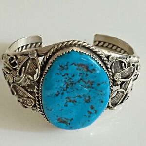 Kingman Turquoise Nugget Sterling silver ring