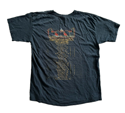 VTG Anvil Tool Inside the Outside 2002 Tour w/ Dates Shirt L 
