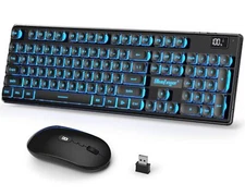 Wireless Gaming Keyboard and Mouse Combo Upgrade Battery Percentage Display R...