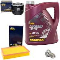 MotoröL Filter Set 0W40 4Liter + ÖLablassschraube FüR VW Transporter VI Pritsche