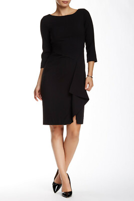 NEW ADRIANNA PAPELL $149 BLACK SIDE CASCADE RUFFLE DRESS SZ 6 | eBay NEW ADRIANNA PAPELL $149 BLACK SIDE CASCADE RUFFLE DRESS SZ 6 | eBay
