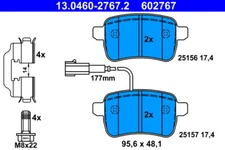 ATE 13.0460-2767.2 brake pad set, disc brake for Alfa Romeo