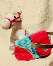 Girl's Unicorn pink purse with stuffed plush white unicorn NEW Great Bday Gift
