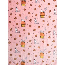 Peanuts Snoopy Pink Dog House Pumpkin Ghosts Halloween Plush Throw Blanket New