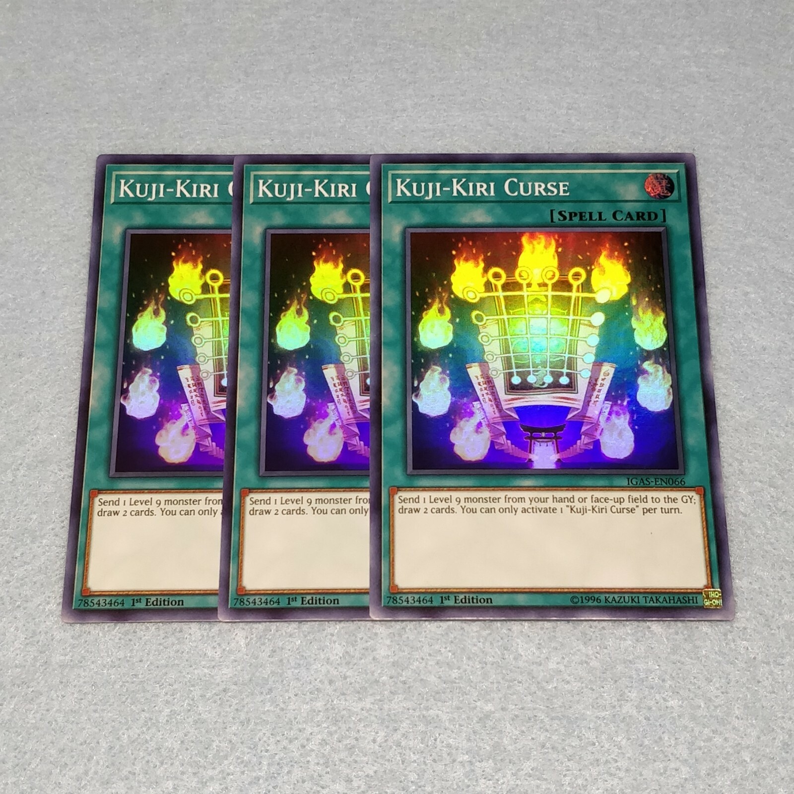 Kuji-Kiri Curse - IGAS-EN066 - Super Rare Unlimited Edition Yugioh Card | Ignition Assault Booster