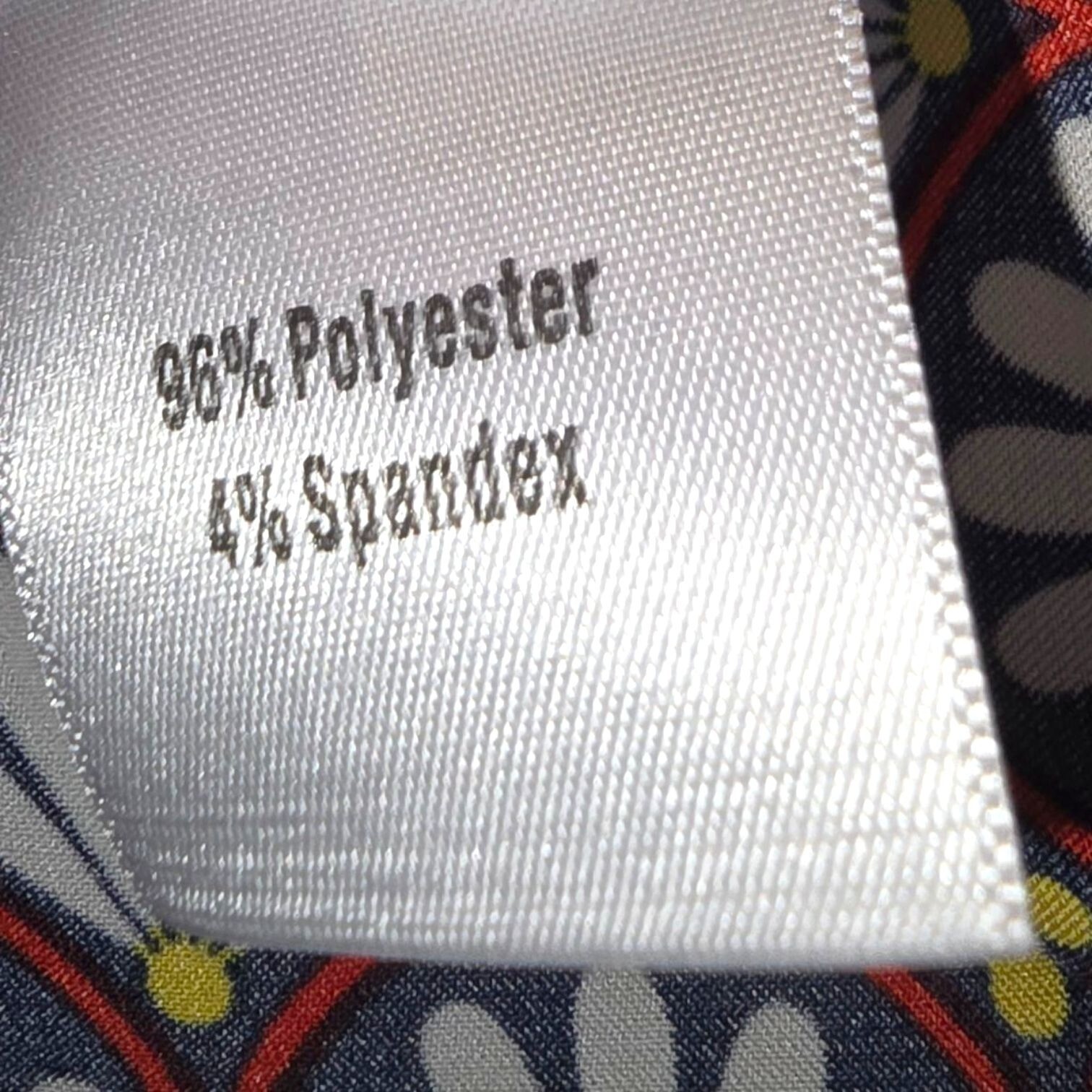 Norm Thompson Womens Floral Print Long Sleeve Blouse PM Navy/White/Red