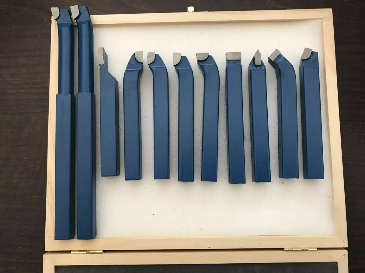 12mm 11 Pcs Metal Lathe Tools Carbide Bits for Mini Lathe Cutting