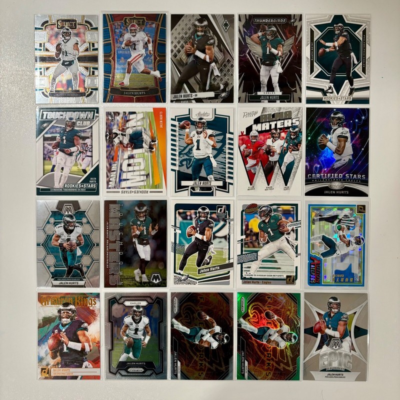 2023-2024 Panini Jalen Hurts LOT OF 20! Prizm Phoenix Mosaic Absolute +++ Eagles