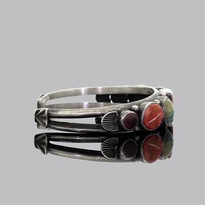 Vtg Harry Morgan Navajo Sterling Silver Ladies SpiderWeb Turquoise