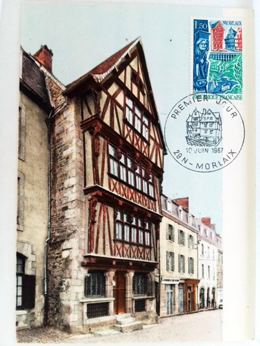 Ancienne Carte Postale - Morlaix - Vieilles Maisons De La Place Du Marché - 29