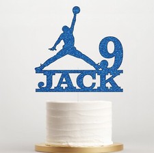Personalised Basketball Player Cake Topper, Custom Name & Age, Birthday Decor