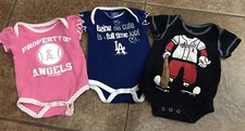 Mlb Angels/dodgers Baby one pieces 0/3months