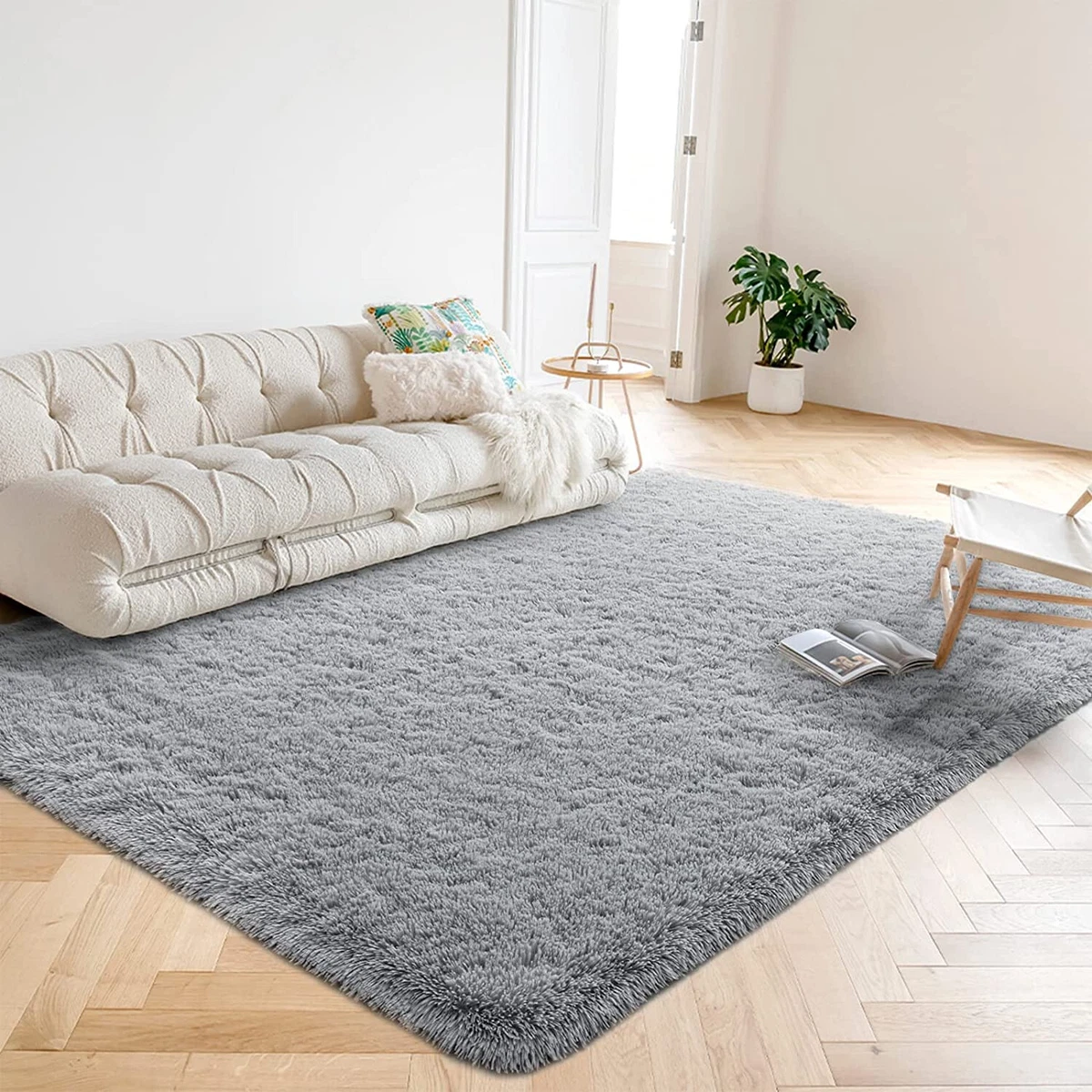 Furry Rug Ultra Soft Area Rugs 6x9 Feet Fluffy Carpets for Bedroom