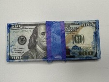 2000 Banded Ink Damaged Play Money 100 x 20 Play Cash Prop Movie Art