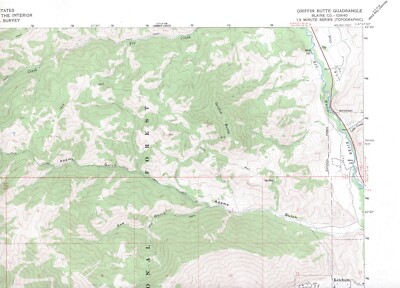 Griffin Butte Quadrangle Idaho 1967 USGS Topo Map 7.5 Minute Topographic