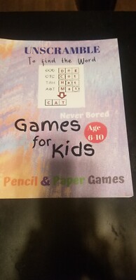 UnScramble To Find the word Games for Kids: NEVER BORED Age 6-10: Paper & Pen...