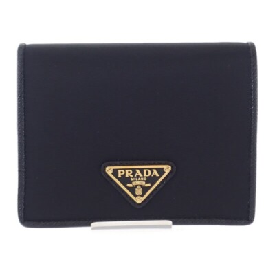 PRADA Re-Nylon Tessuto Compact Wallet Bi-fold Wallet Saffiano