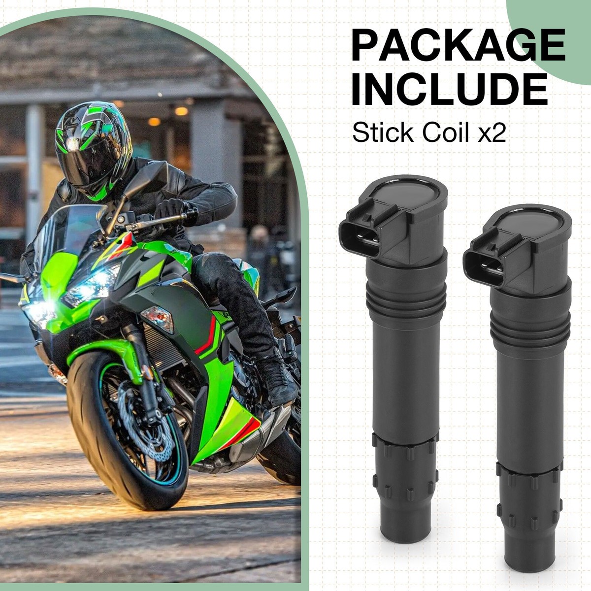 mine ‼️ 2x Ignition Coils For Kawasaki Ninja ZX-12R ZX1200 2000 2001 2002