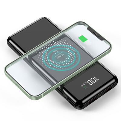 Qi Wireless Power Bank 900000mAh Backup Portable Fast Charger External Battery