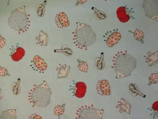 PIN CUSHIONS PINCUSHIONS SEW ITEMS HEDGEHOGS DIGITAL BLUE COTTON FABRIC BTHY